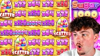 CRAZY MUTLIPLIERS ON SUGAR RUSH 1000... (MAX MULTI)