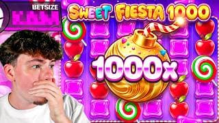 HUNTING THE 1000X ON SWEET FIESTA 1000! (HUGE WIN)